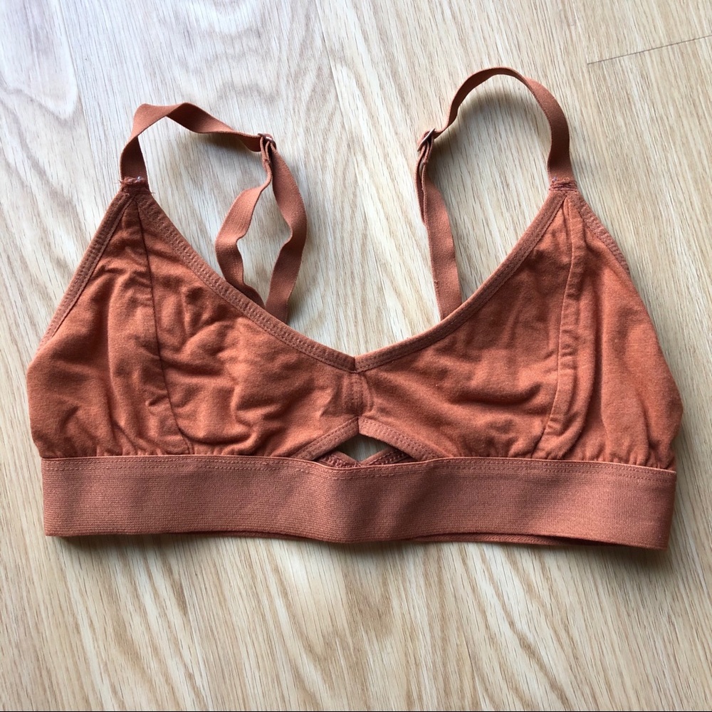 RICHER POORER Tobacco (Rust) Cut Out Bralette, S